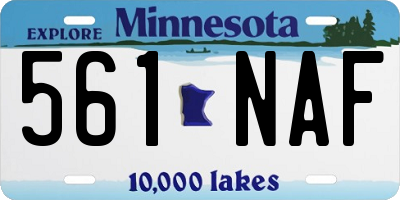 MN license plate 561NAF