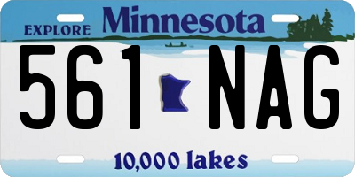 MN license plate 561NAG