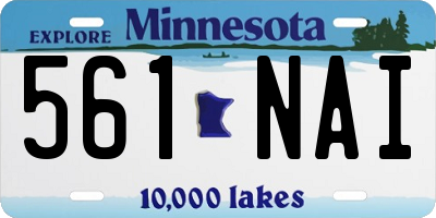 MN license plate 561NAI