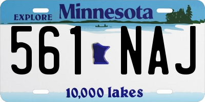 MN license plate 561NAJ