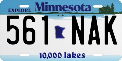 MN license plate 561NAK