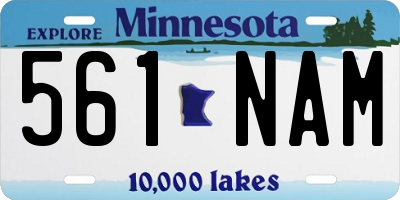 MN license plate 561NAM