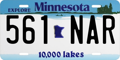MN license plate 561NAR