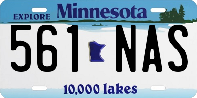 MN license plate 561NAS