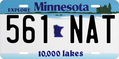 MN license plate 561NAT