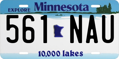 MN license plate 561NAU
