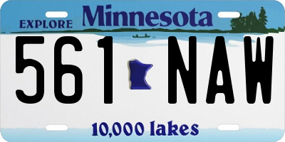 MN license plate 561NAW