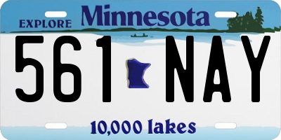 MN license plate 561NAY