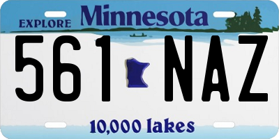 MN license plate 561NAZ