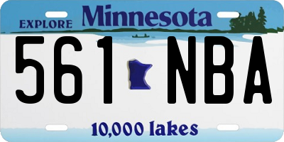MN license plate 561NBA