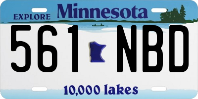 MN license plate 561NBD