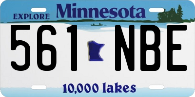 MN license plate 561NBE