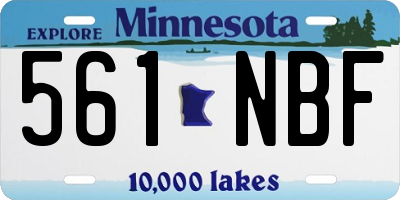 MN license plate 561NBF