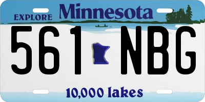 MN license plate 561NBG