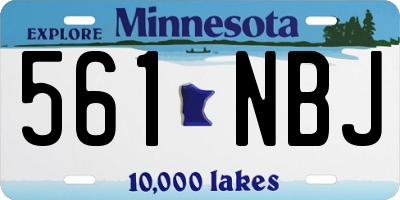 MN license plate 561NBJ