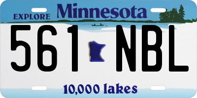 MN license plate 561NBL