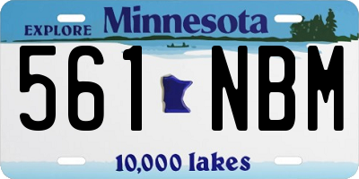 MN license plate 561NBM