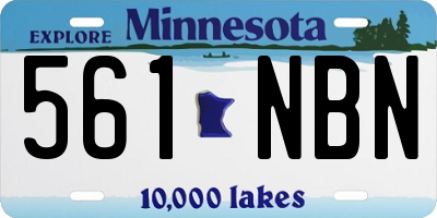 MN license plate 561NBN