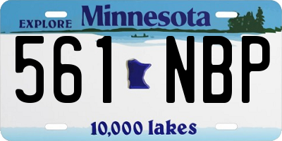 MN license plate 561NBP