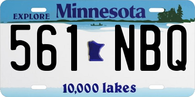 MN license plate 561NBQ