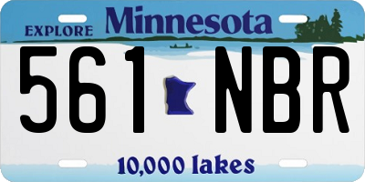 MN license plate 561NBR