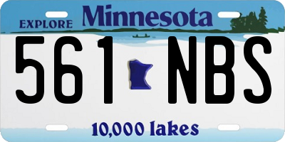 MN license plate 561NBS
