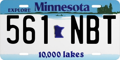 MN license plate 561NBT