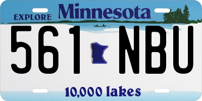 MN license plate 561NBU