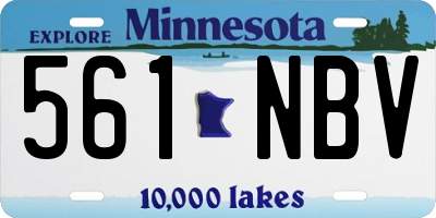 MN license plate 561NBV