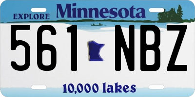 MN license plate 561NBZ