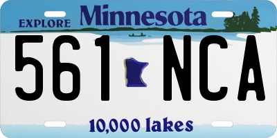 MN license plate 561NCA