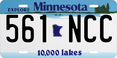 MN license plate 561NCC