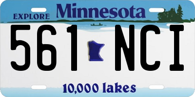 MN license plate 561NCI