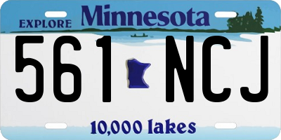 MN license plate 561NCJ