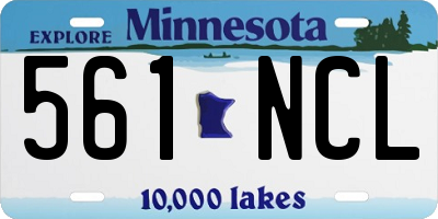 MN license plate 561NCL