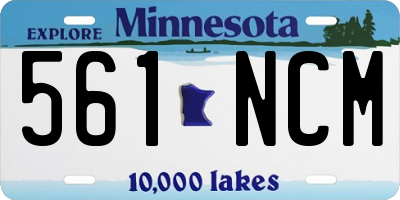 MN license plate 561NCM