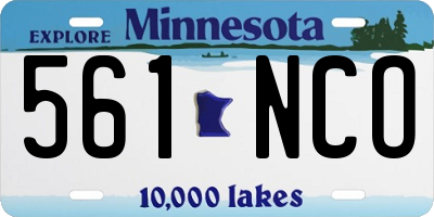MN license plate 561NCO