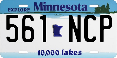 MN license plate 561NCP