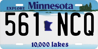 MN license plate 561NCQ