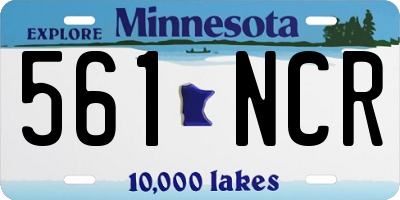 MN license plate 561NCR