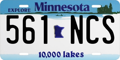 MN license plate 561NCS