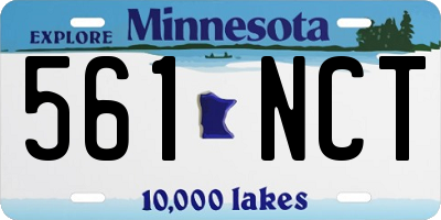 MN license plate 561NCT