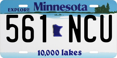 MN license plate 561NCU
