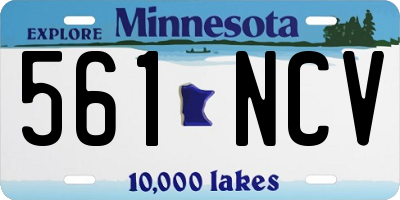 MN license plate 561NCV