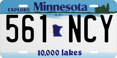 MN license plate 561NCY
