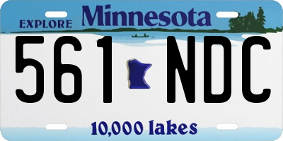 MN license plate 561NDC
