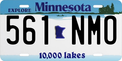 MN license plate 561NMO