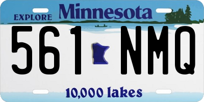 MN license plate 561NMQ