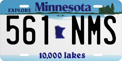 MN license plate 561NMS