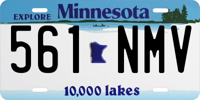 MN license plate 561NMV